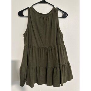 Shein Olive Green Tiered Sleeveless Tank  XS maternity